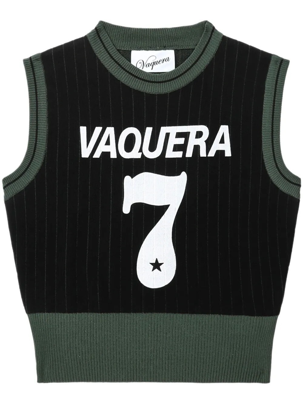VAQUERA Logo-print Knit Vest In Black