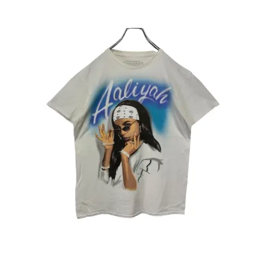 VINTAGE AALIYAH Print T-shirt Tee