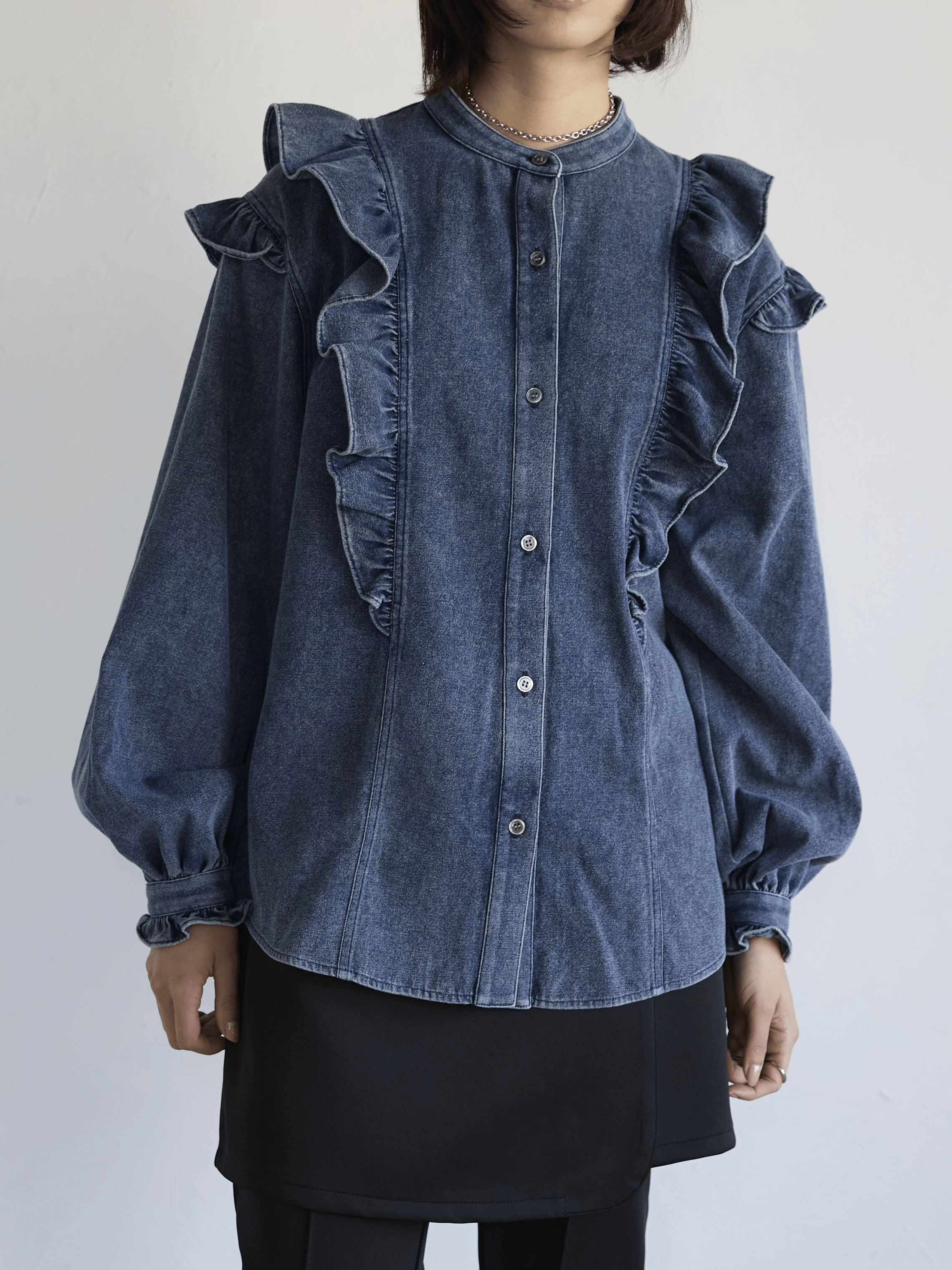 SOTT Frill Denim Shirt フリルデニムシャツ