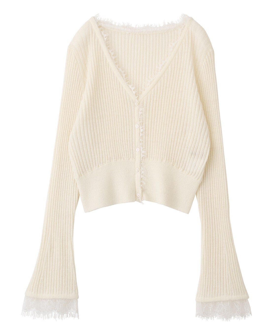 COCODEAL シアーリブレースカーディガン