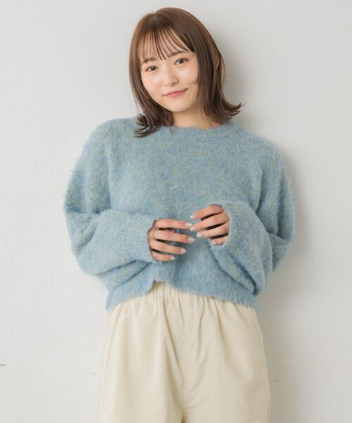 RETRO GIRL ブークレショートニットPO