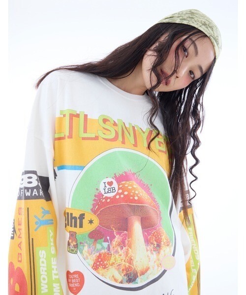 Little sunny bite mushroom graphic long tee