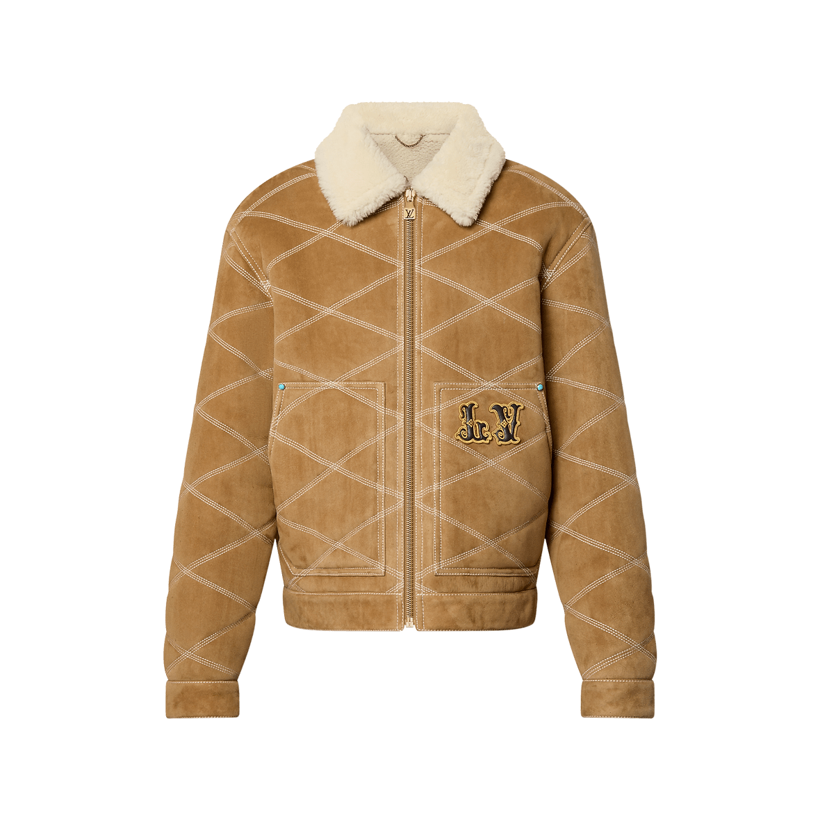 LOUIS VUITTON Embroidered Shearling Workwear Blouson