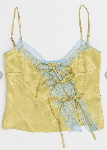 MAISON SPECIAL Lace Docking Satin Camisole/レースドッキングサテンキャミソール
