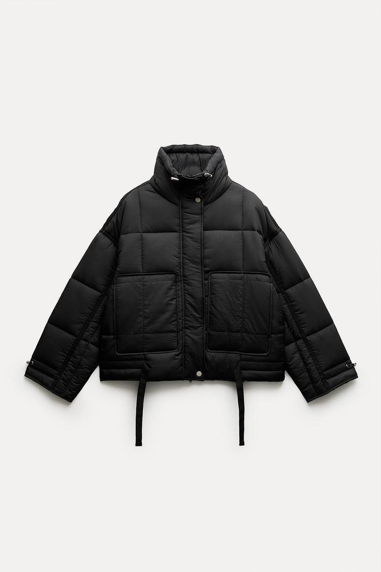 ZARA ZW COLLECTION WATER-REPELLENT QUILTED NYLON ANORAK