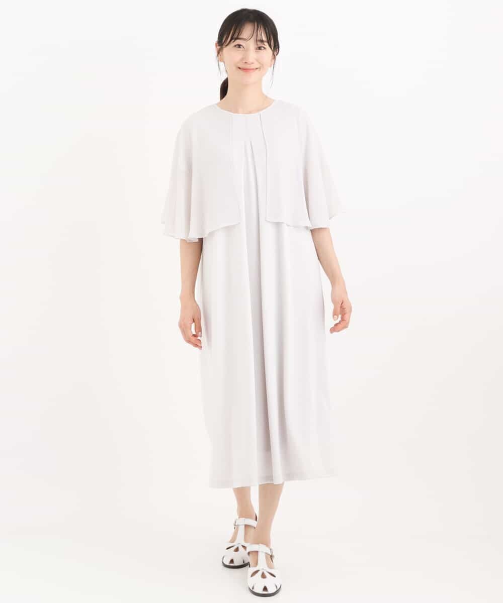 HIROKO BIS 【洗える】シフォンケープジョイントワンピース