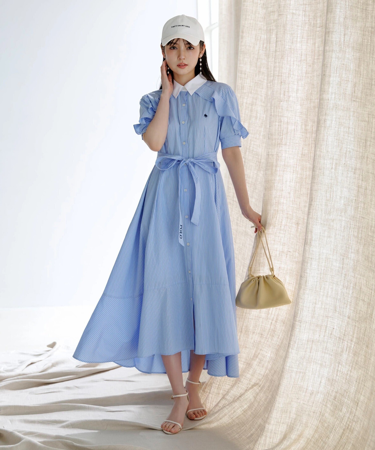 Rirandture 〈POLO BCSコラボ〉フリルシャツワンピース