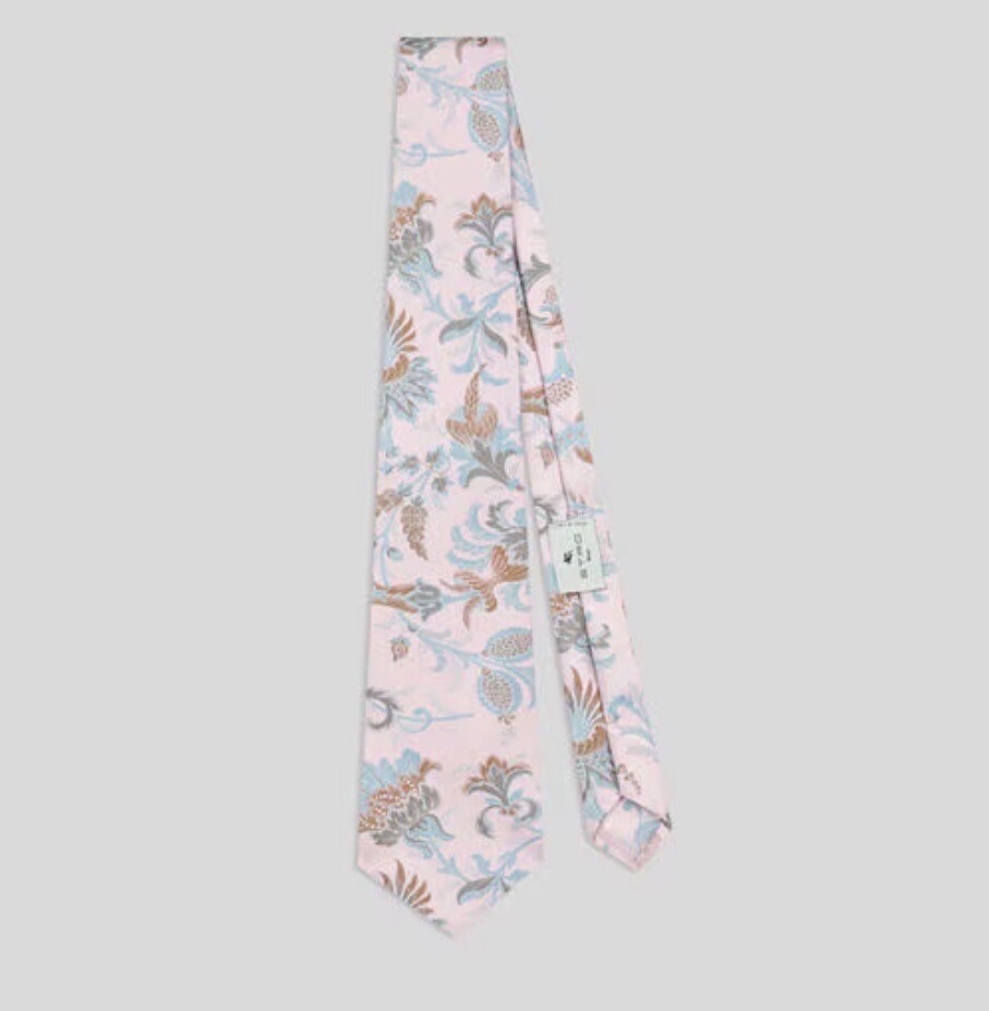ETRO フローラルモチーフ シルク ジャカード ネクタイ