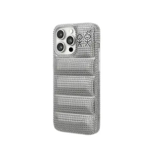 Urban Sophistication THE PUFFER CASE RHINESTONES IN SIL