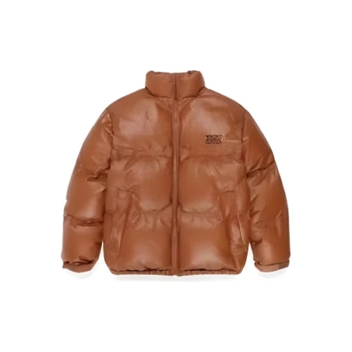 WACKO MARIA Leather Down Jacket "Brown"