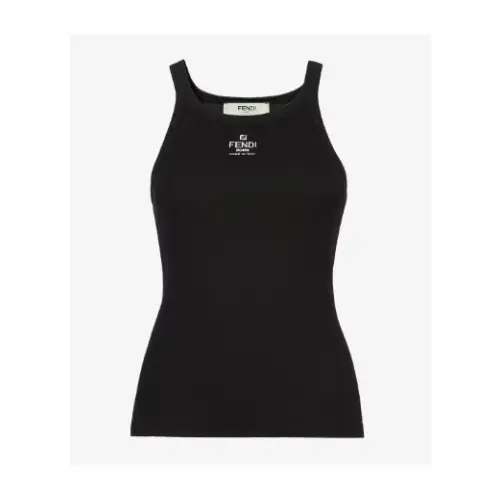 FENDI ブラックコットン トップ