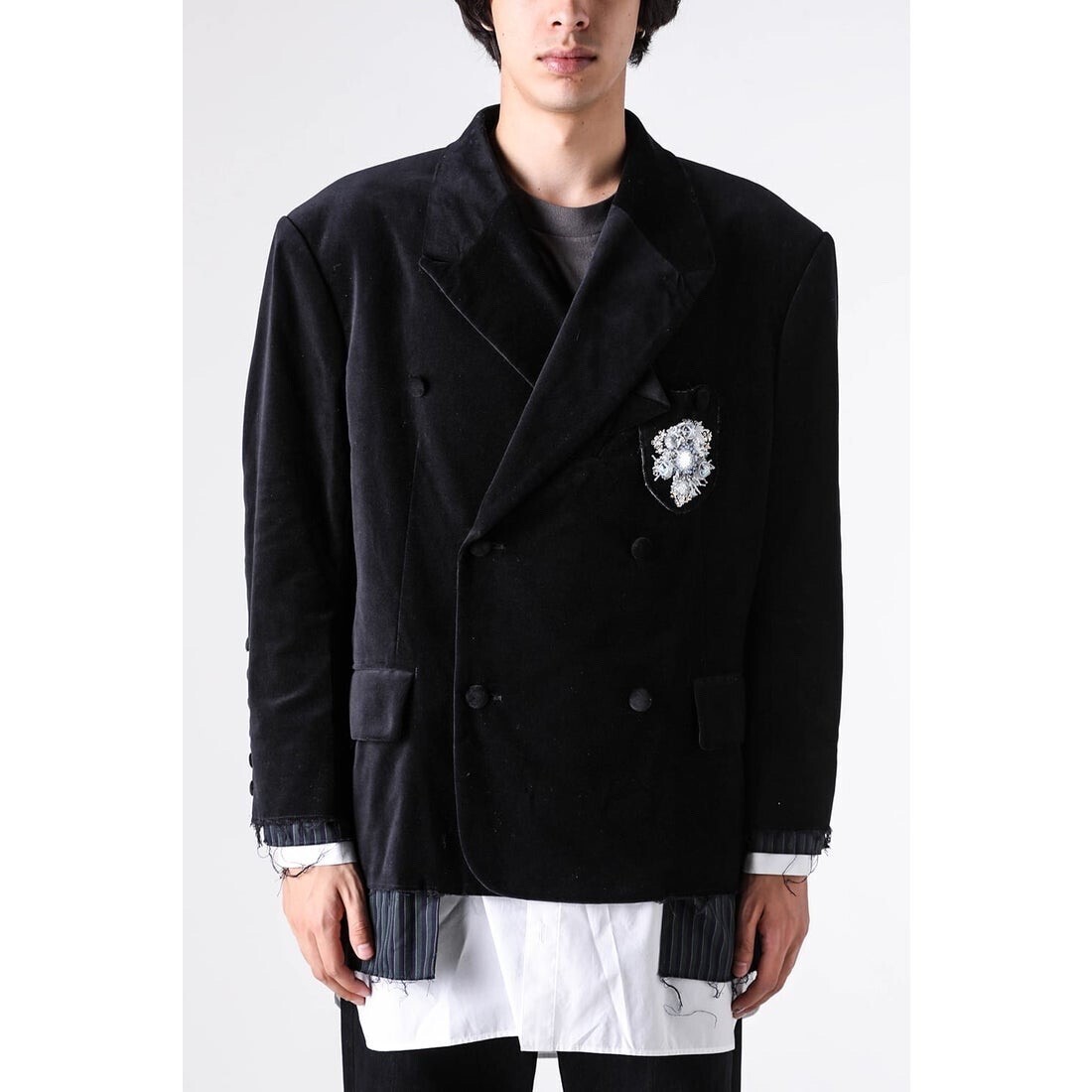 SEVESKIG Velvet Strata Jacket (BLACK)
