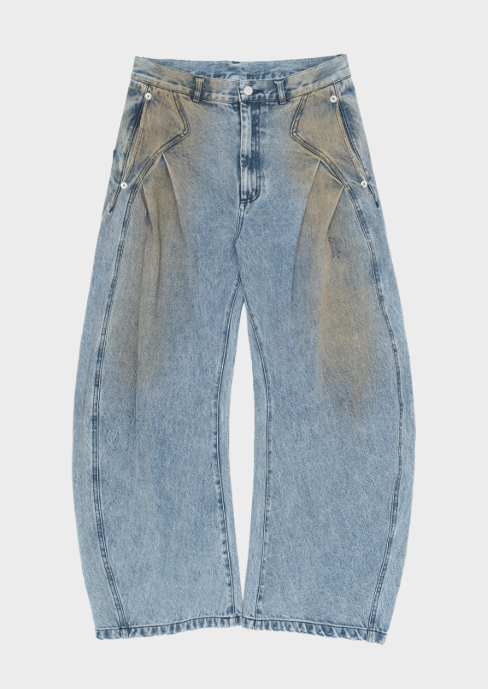 CONZ distressed curve denim