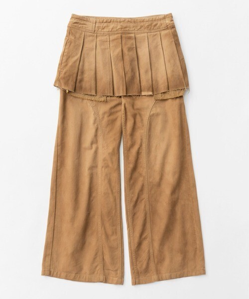 MAISON SPECIAL Pleated Skirt Layered Pants