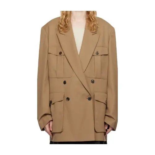 DRIES VAN NOTEN Tan Wool Blazer