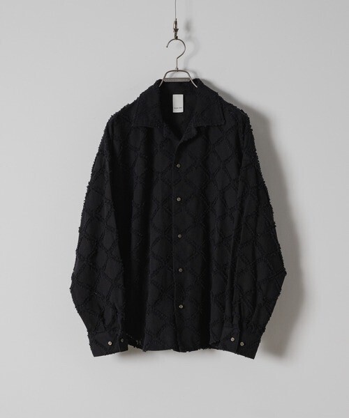 CASPER JOHN Washed twill crash shirts/ウォッシュドツイルクラッシュシャツ
