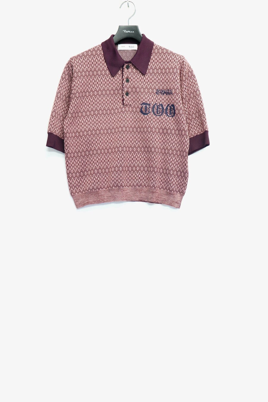 TOGA VIRILIS Logo knit polo shirt(PINK)