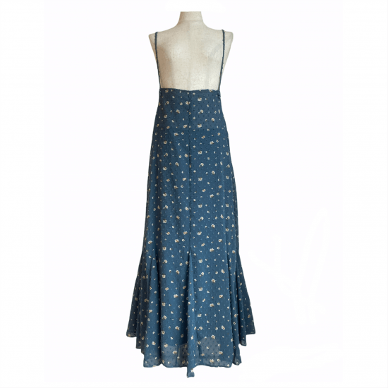 BayBee dot flower tulle salopette skirt(blue)