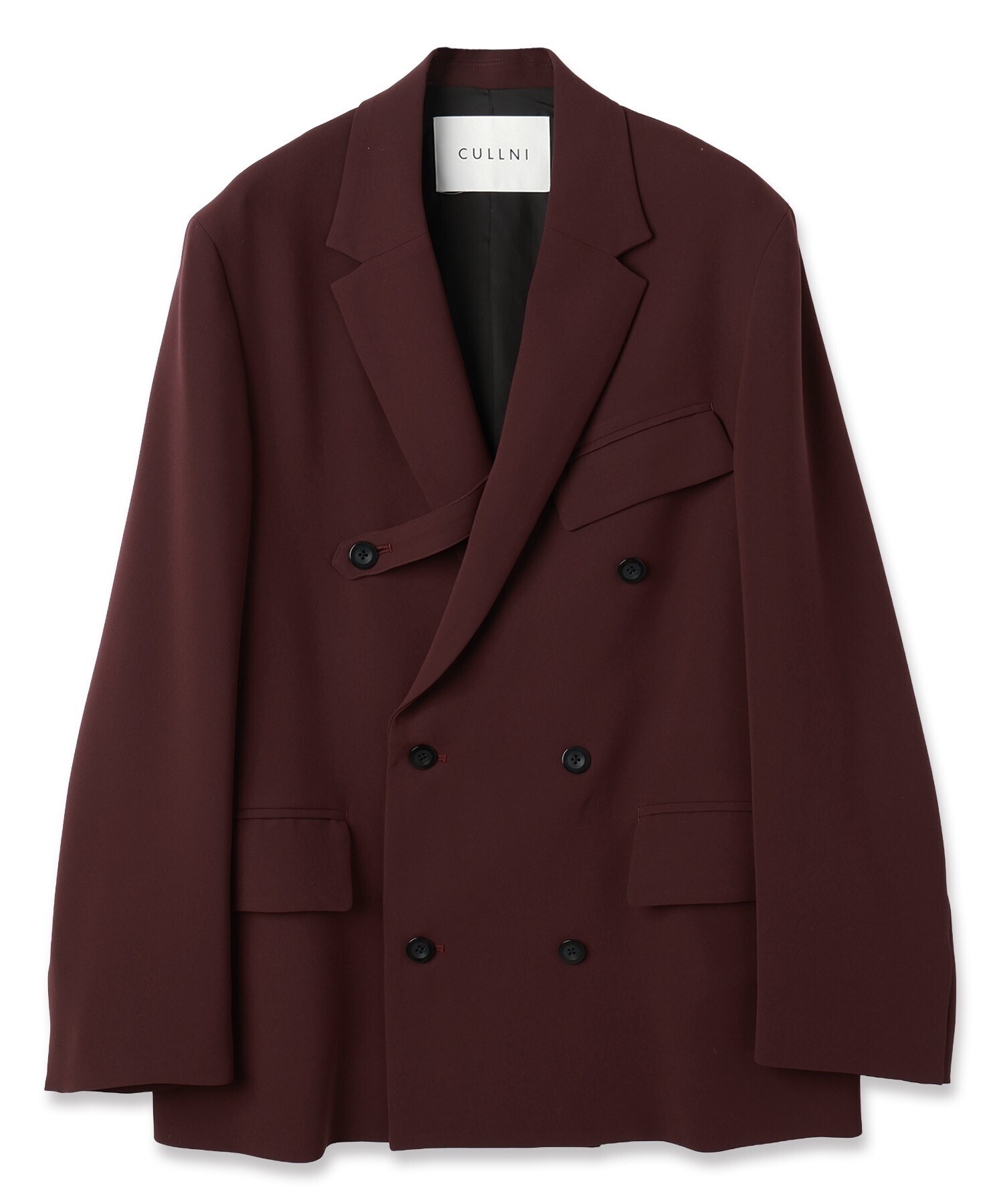 CULLNI Double Cloth Slant Belt Tailored Jacket