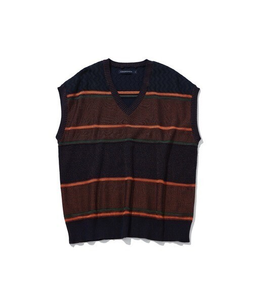 COGNOMEN THREE-TONE KNIT VEST