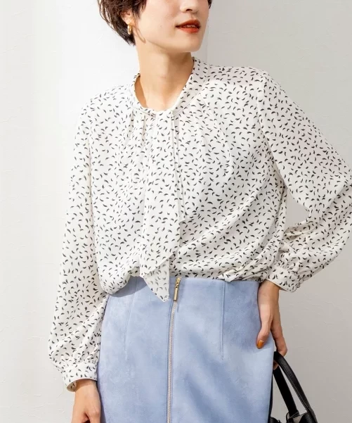 NOLLEY'S Sophi バックサテンドレープタイブラウス