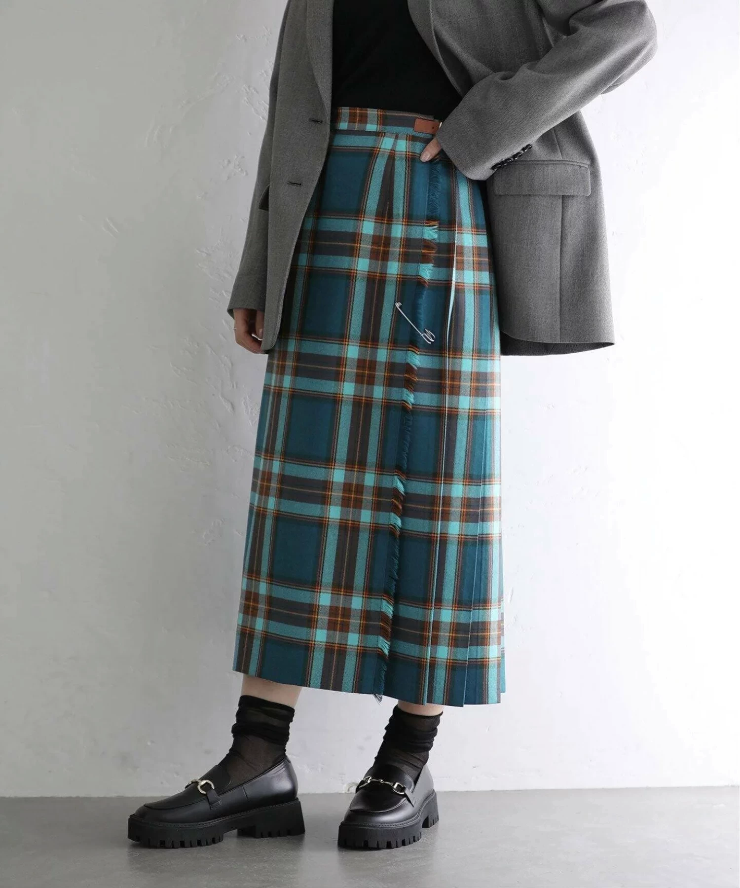 O'NEIL OF DUBLIN イージーキルトプリーツスカート