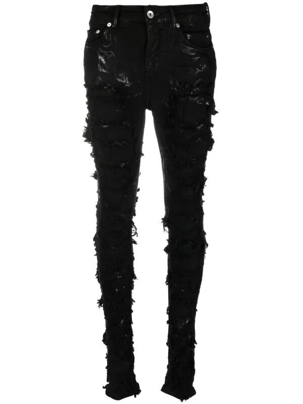 Rick Owens DRKSHDW Detroit ダメージ スキニージーンズ