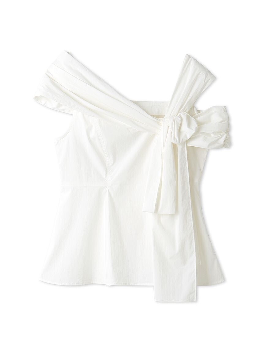 SNIDEL アシメリボンブラウス