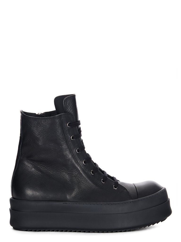 RICK OWENS メガバンパー ハイカット スニーカー / MEGA BUMPER SNEAKERS / ブラック×ブラック