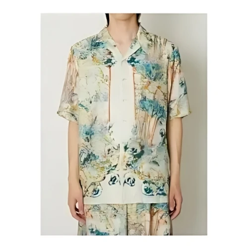 TAAKK SILK OPEN COLLAR SHIRT