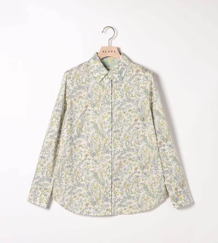 SCAPA リバティフルールシャツカラーブラウス
