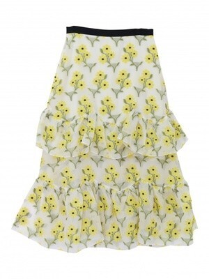 DISAYA NET DAISY MIDI SKIRT