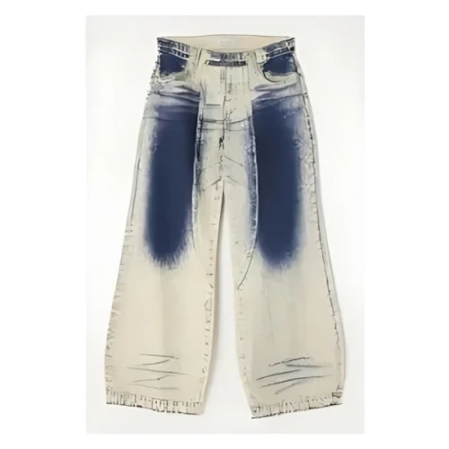 LAGUA GEM WASH PRINT FLARE デニム