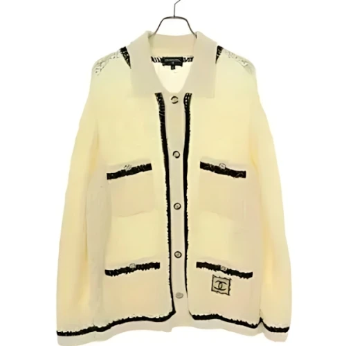 CHANEL ココマークボタンニットシャツカーディガン