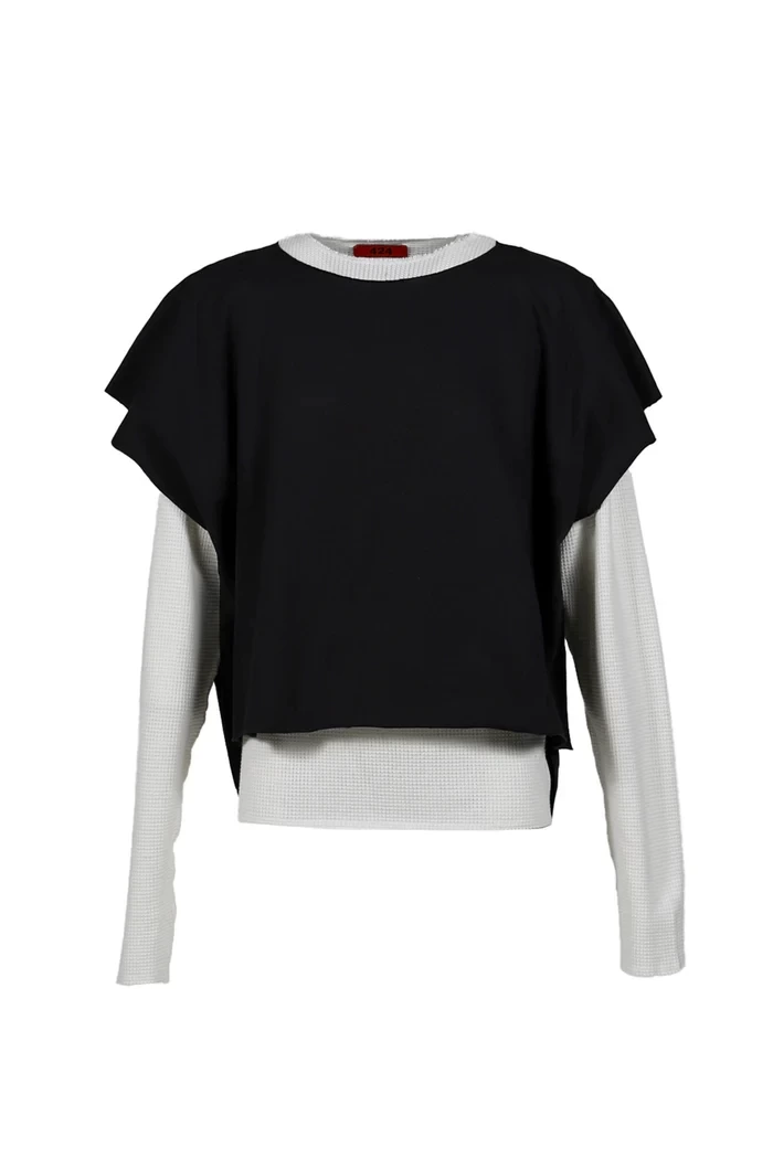 424 DOUBLE LAYER DISTRESSED TEE