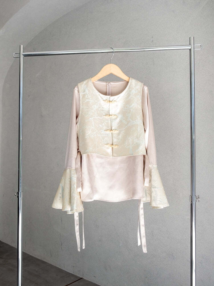 sahara Chinoiserie Vest Layered Top