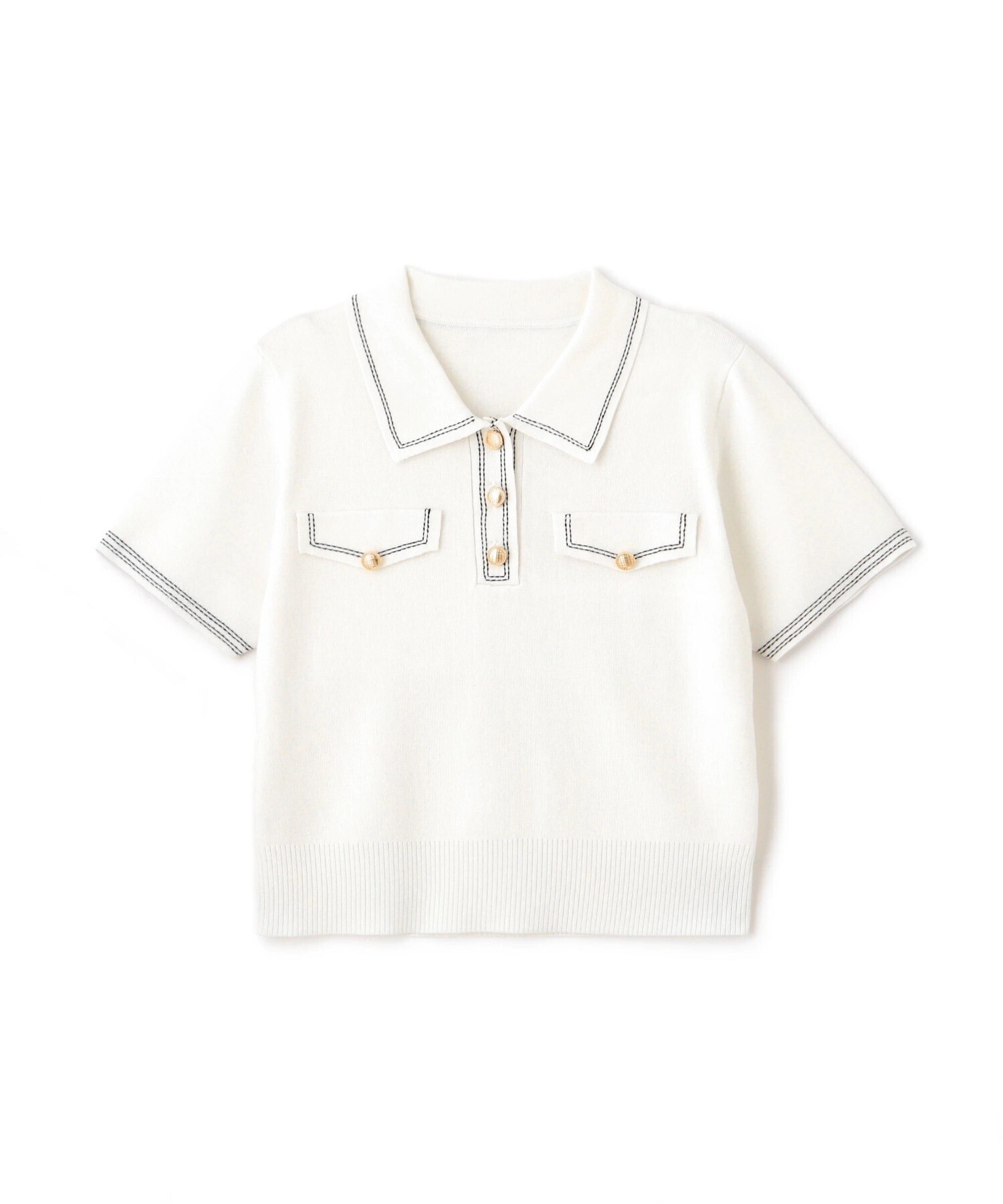 JILL by JILL STUART ステッチポロニット