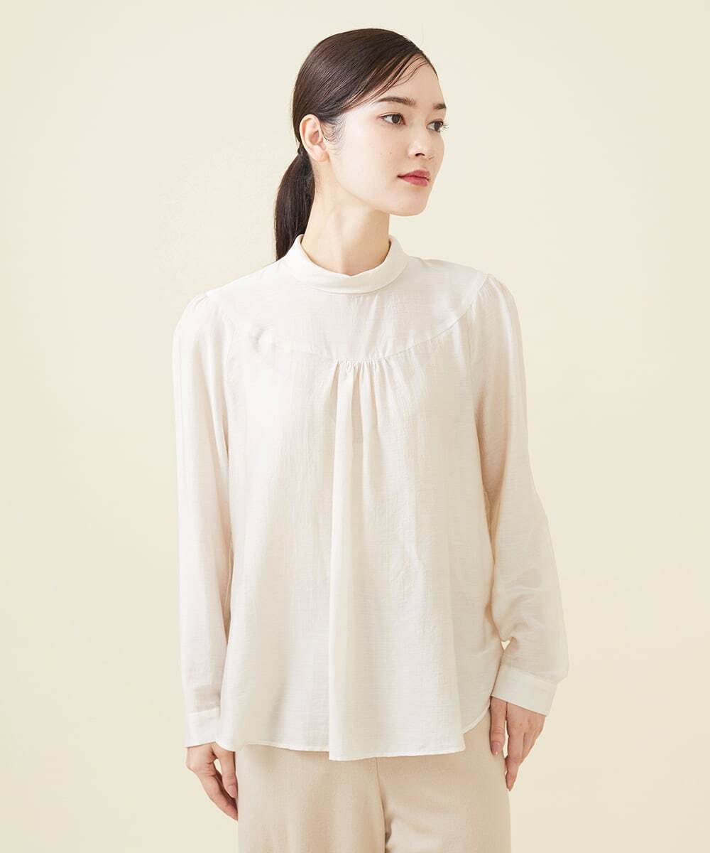 Sybilla ロールカラーデザインブラウス