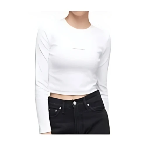 Calvin Klein モノグラムロゴベビーロングスリーブTシャツ