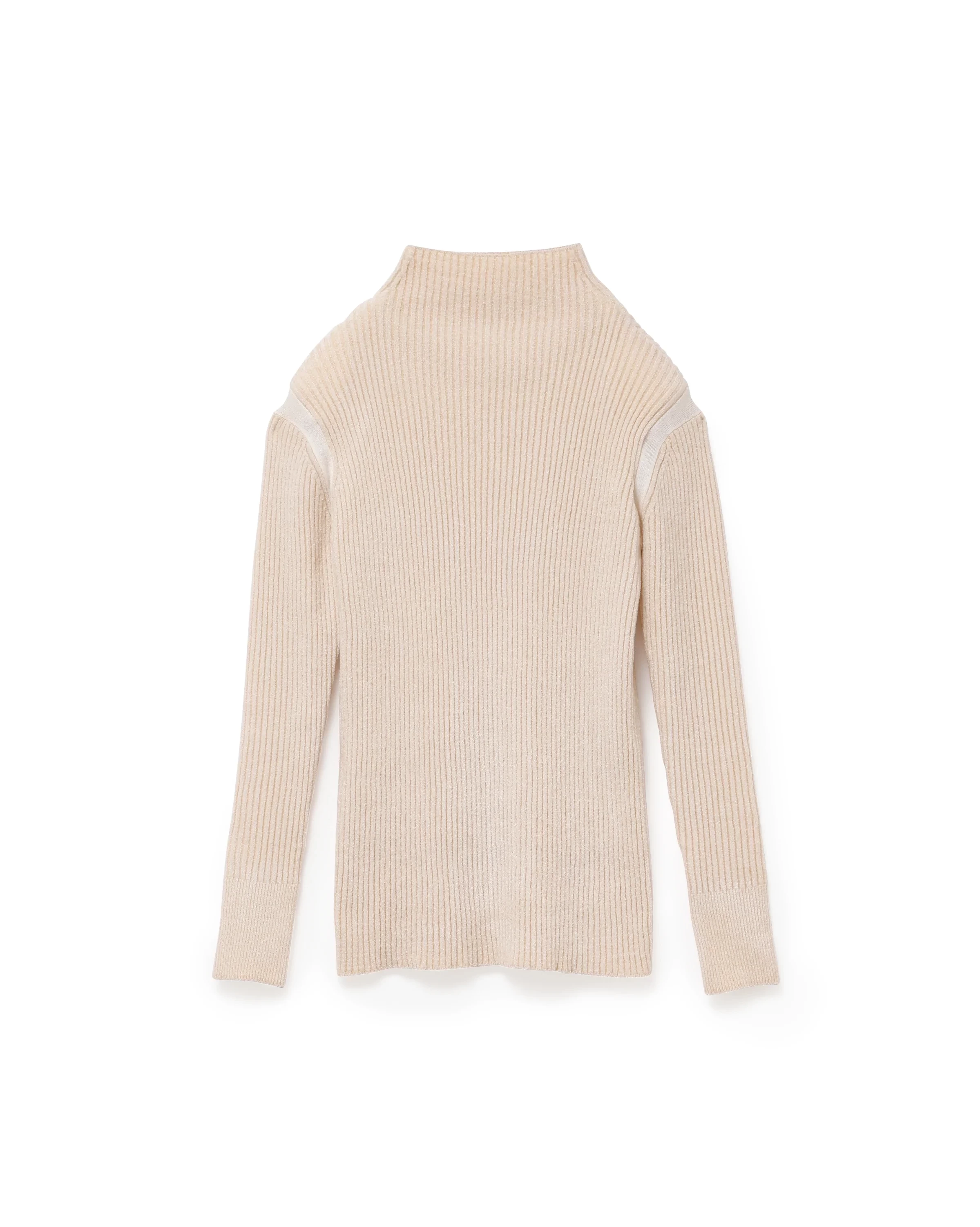 TAN PADDED MOLE RIB PULLOVER