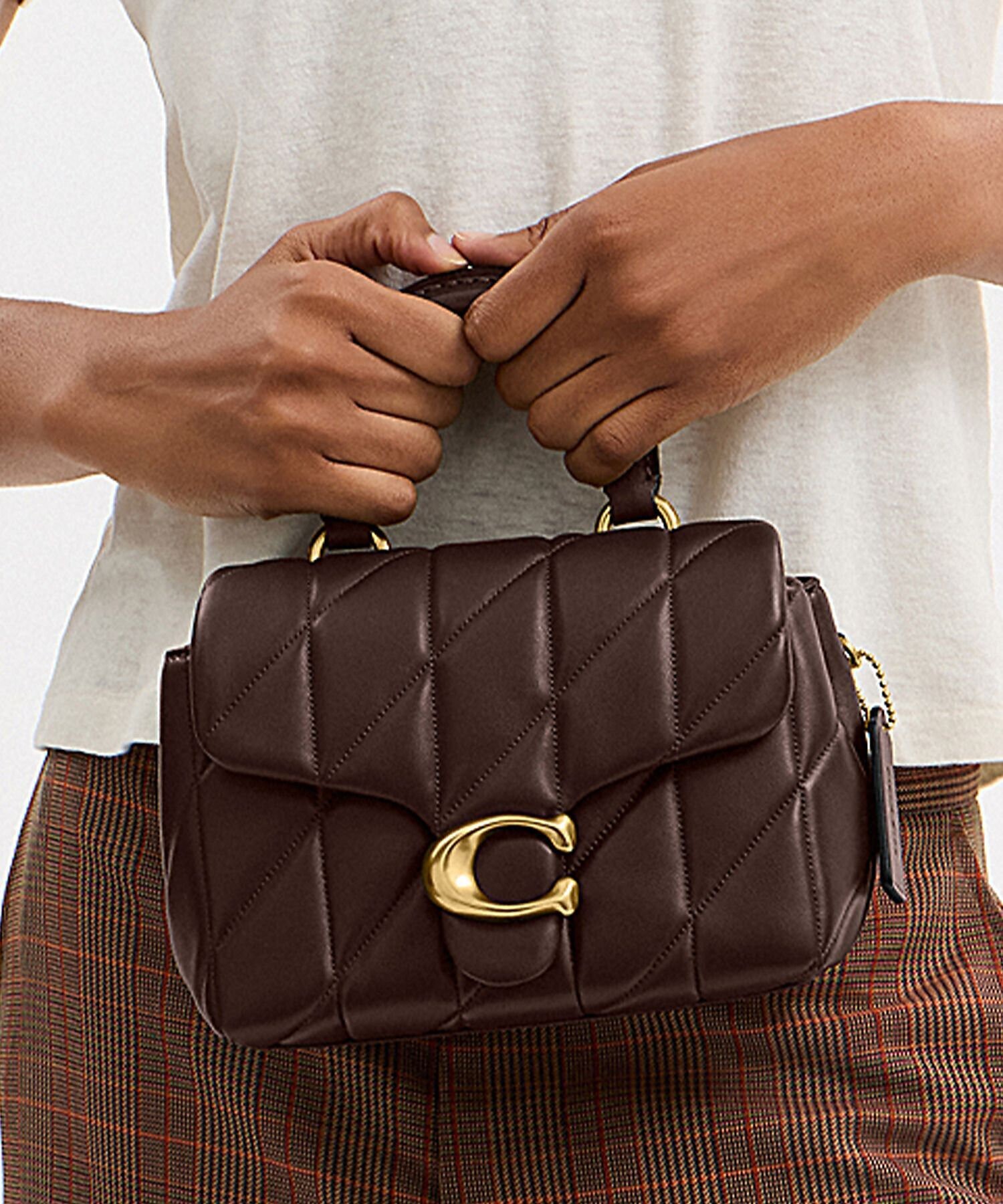 COACH タビー トップ ハンドル バッグ・キルティング