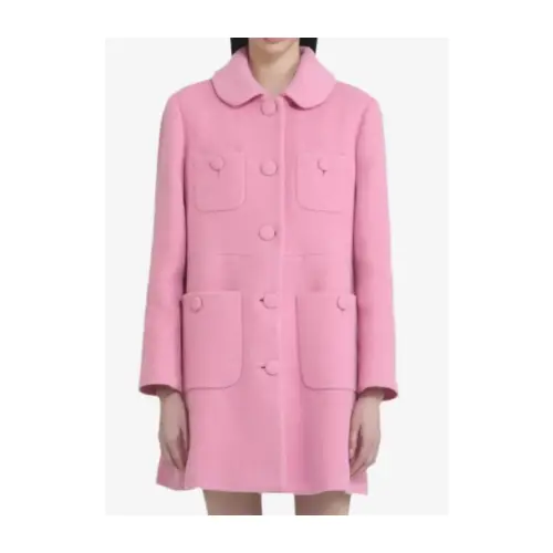 N°21 Short coat with large buttons and rounded collar
