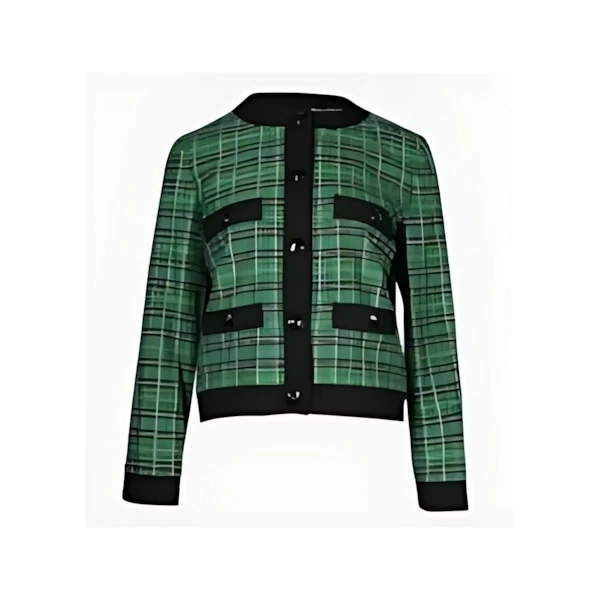 maje plaid jacket in green polyester