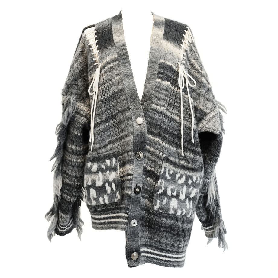 rurumu: tiered dyeing big cardigan