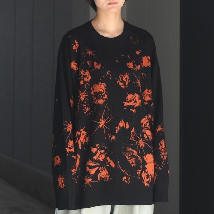 LAD MUSICIAN Cotton Wjq Rose Spider Pullover