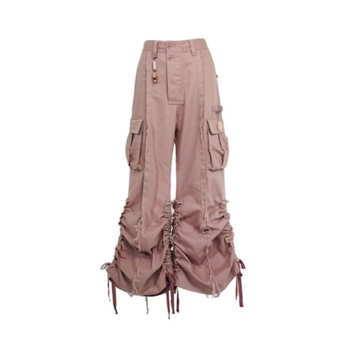 rurumu: drawstring loose fit cargo pants
