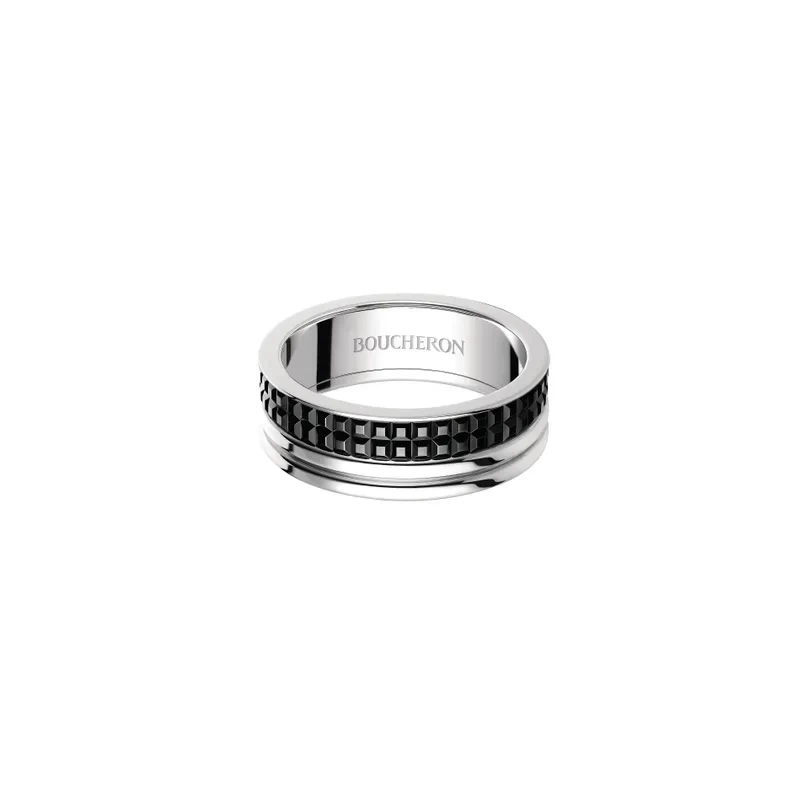 BOUCHERON QUATRE BLACK EDITION キャトル ブラック リング ハーフ ラージ