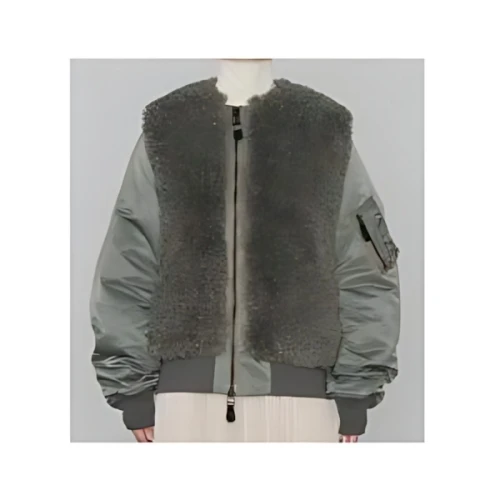 HYKE FAUX SHEARLING TYPE MA-1 JACKET