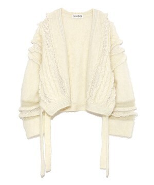 SNIDEL モヘアレースニットコート