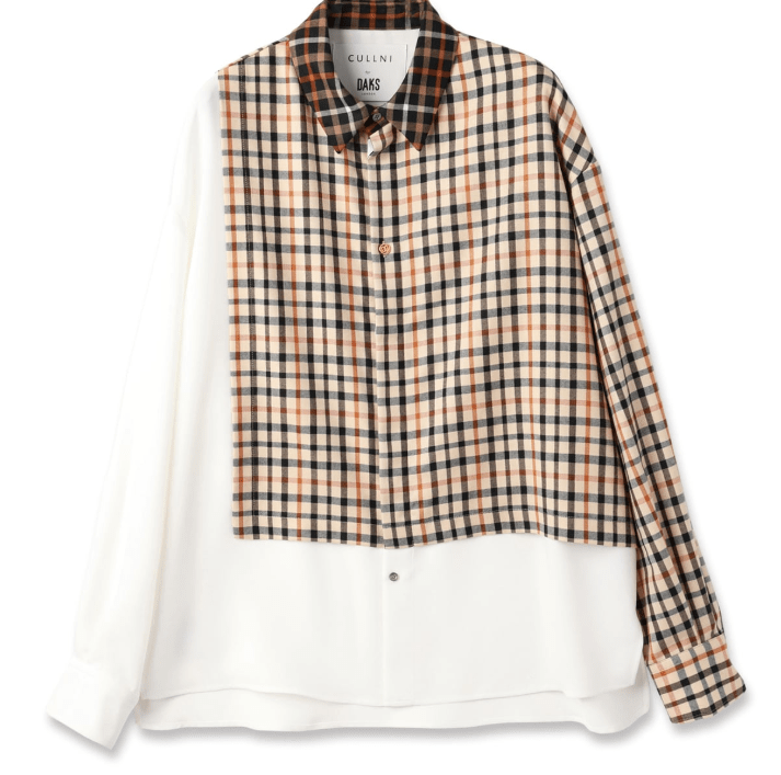 DAKS CULLNI for DAKS アシンメトリーレイヤードシャツ